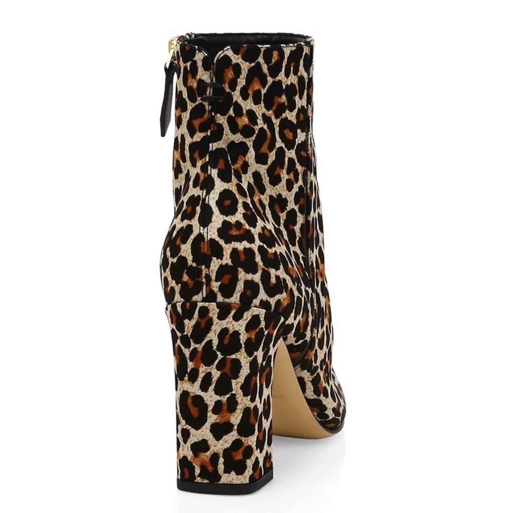 NICHOLAS KIRKWOOD TEXTILE AND LEATHER LEOPARD 🐆 PRINT ANKLE BOOTS SIZE 8 1/2 - Picture 3 of 8